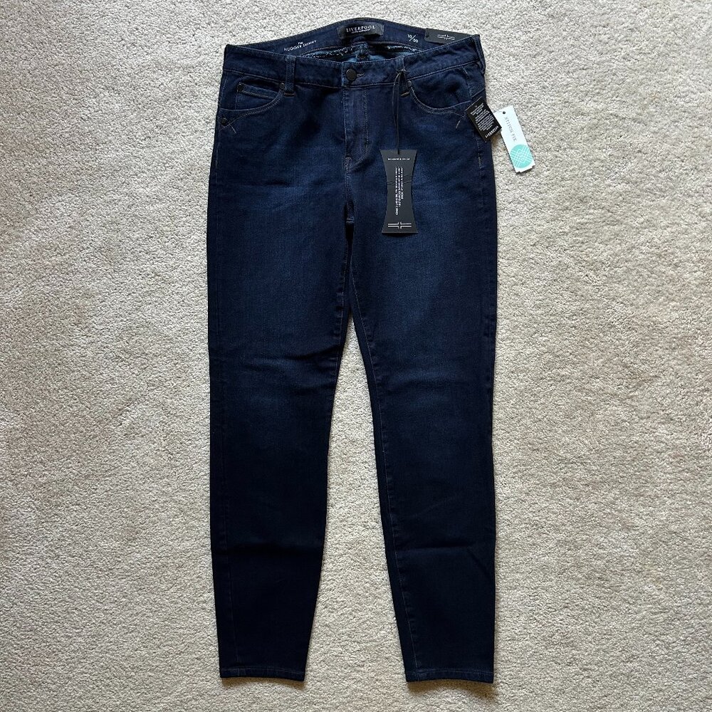 Liverpool The Hugger Jeans Blackout Blue NWT Women's Size 10